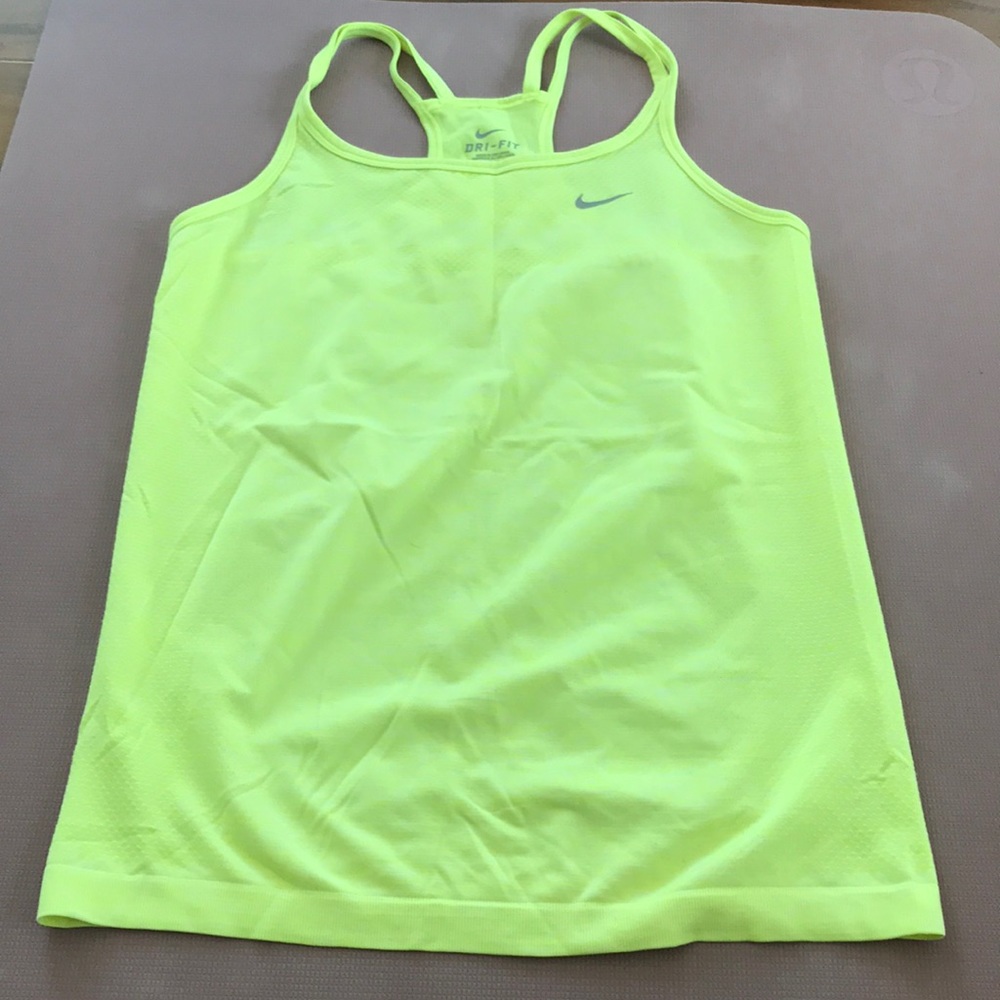 ❌SOLD❌ Nike dri-fit tank top neon yellow